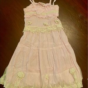 Girls Antica Sartoria Amalfi Cotton Lace Summer Dress
